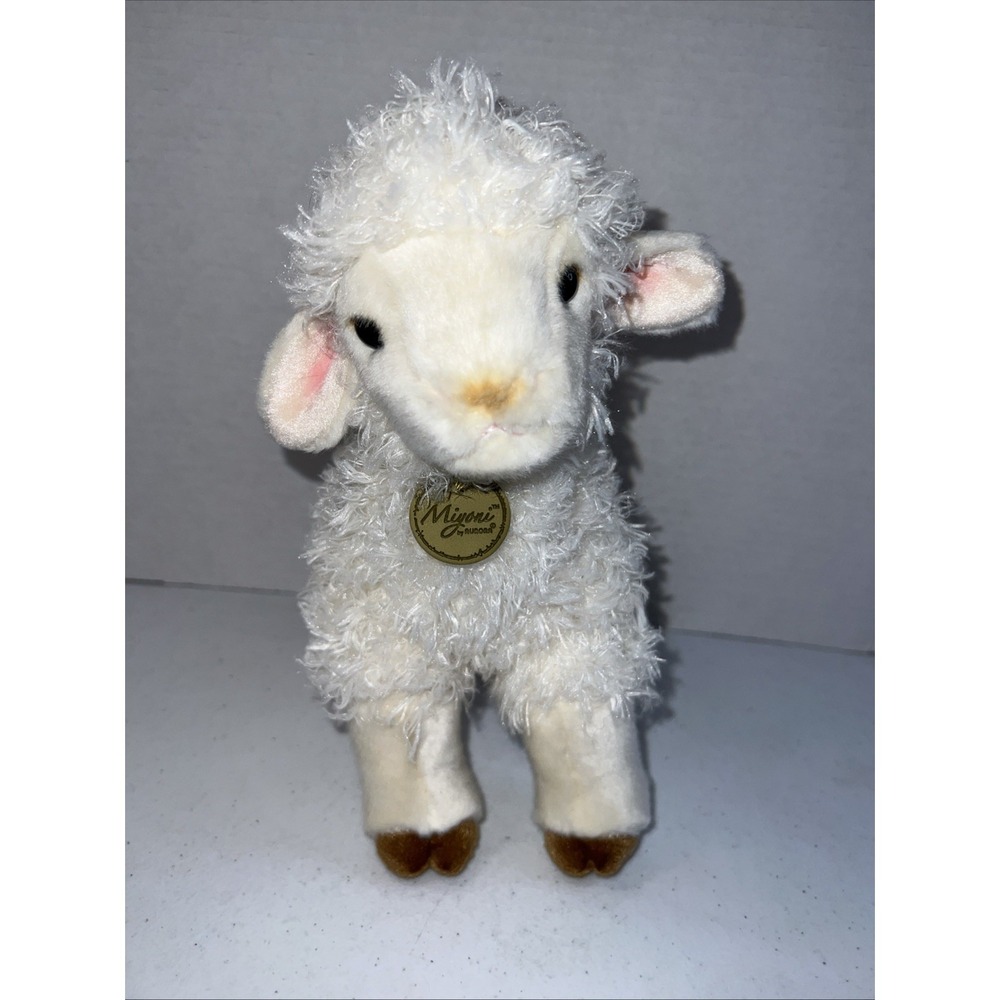Aurora Miyoni 10"‎ Lamb Cream Plush Stuffed Animal Easter Toy Realistic
